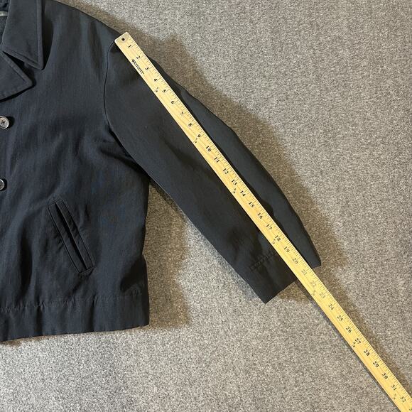 John Varvatos Jacket Mens Large EU 50 Black Double Breasted Peacoat Throat Latch - Picture 6 of 13